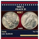 1935-s Peace Dollar $1 ms64 SEGS
