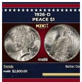 1926-d Peace Dollar $1 ms66 SEGS