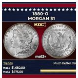 1880-o Morgan Dollar $1 ms63+ SEGS