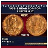 1938-s Lincoln Cent Near Top Pop 1c ms67 rd SEGS
