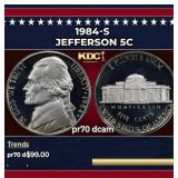 1984-s Proof Jefferson Nickel 5c pr70 dcam SEGS