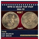 1979-d Susan B. Anthony Dollar Near Top Pop $1 ms6