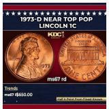 1973-d Lincoln Cent Near Top Pop 1c ms67 rd SEGS