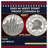2002-W West Point Proof Modern Commem Dollar $1 pr