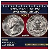 1971-d Washington Quarter Near Top Pop 25c ms67+ S