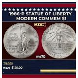 1986-p Statue of Liberty Modern Commem Dollar $1 m