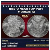 1887-o Morgan Dollar Near Top Pop! $1 ms65+ SEGS