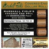 CIR- MARSHALL FIELDS 10 Coin UNC Peace $1 Roll Rar