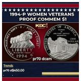 1994-P Women Veterans Proof Modern Commem Dollar $