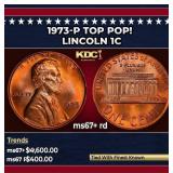 1973-p Lincoln Cent TOP POP! 1c ms67+ rd SEGS