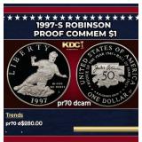 1997-S Robinson Proof Modern Commem Dollar $1 pr70