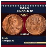 1929-s Lincoln Cent 1c Grades ms65 rd