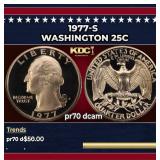 1977-s Proof Washington Quarter 25c pr70 dcam SEGS