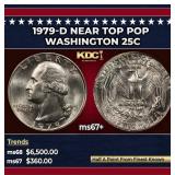 1979-d Washington Quarter Near Top Pop 25c ms67+ S