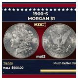 1900-s Morgan Dollar $1 Grades ms63