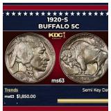 1920-s Buffalo Nickel 5c ms63 USCG