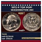 1972-p Washington Quarter TOP POP! 25c ms67+ SEGS