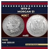 1879-p Morgan Dollar $1 Grades ms65