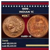 1899 Indian Cent . 1c ms66+ rd SEGS