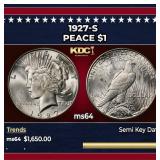 1927-s Peace Dollar $1 ms64 SEGS