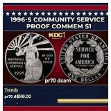 1996-s Community Service Proof Modern Commem Dolla