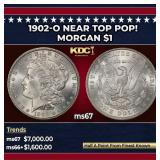 1902-o Morgan Dollar Near Top Pop! $1 ms67 SEGS