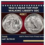 1943-s Walking Liberty Half Dollar Near Top Pop 50