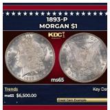 1893-p Morgan Dollar $1 ms65 SEGS