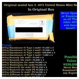 Original sealed box 5- 1975 United States Mint Set