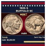 1925-s Buffalo Nickel 5c ms64 SEGS