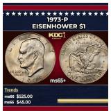 1973-p Eisenhower Dollar $1 ms65+ SEGS
