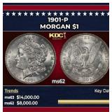 1901-p Morgan Dollar $1 ms62 USCG