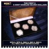 The First 5 San Francisco Mint Morgan Silver Dolla