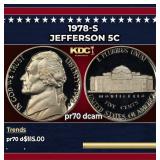 1978-s Proof Jefferson Nickel 5c pr70 dcam SEGS