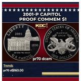 2001-P Capitol Proof Modern Commem Dollar $1 pr70