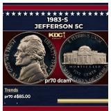 1983-s Proof Jefferson Nickel 5c pr70 dcam SEGS