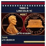 1980-s Proof Lincoln Cent 1c pr70 rd dcam SEGS