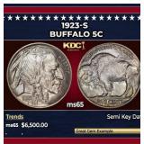 1923-s Buffalo Nickel 5c ms65 SEGS