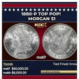 1880-p Morgan Dollar TOP POP! $1 ms67 SEGS