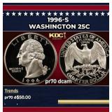 1996-s Proof Washington Quarter 25c pr70 dcam SEGS