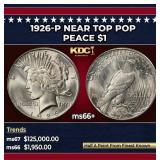 1926-p Peace Dollar Near Top Pop $1 ms66+ SEGS