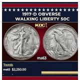 1917-d Obverse Walking Liberty Half Dollar 50c ms6
