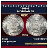 1889-s Morgan Dollar $1 ms65 SEGS