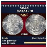 1891-s Morgan Dollar $1 ms66+ SEGS