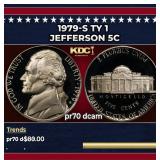 1979-s Ty 1 Proof Jefferson Nickel 5c pr70 dcam SE