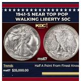 1941-s Walking Liberty Half Dollar Near Top Pop 50