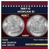 1887-o Morgan Dollar $1 ms64+ SEGS