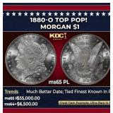 1880-o Morgan Dollar TOP POP! $1 ms65 PL SEGS