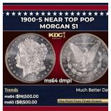 1900-s Morgan Dollar Near Top Pop $1 ms64 dmpl SEG