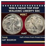 1936-s Walking Liberty Half Dollar Near Top Pop 50